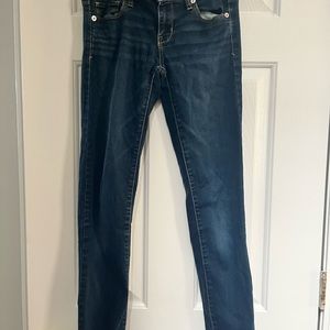 Anerican eagle skinny low rise jeans dark blue Size 4 womens